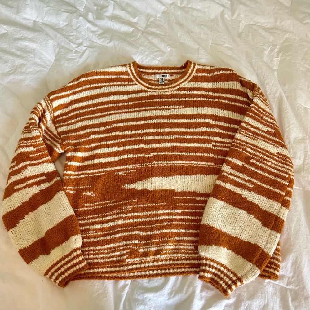 Orange stripe sweater
